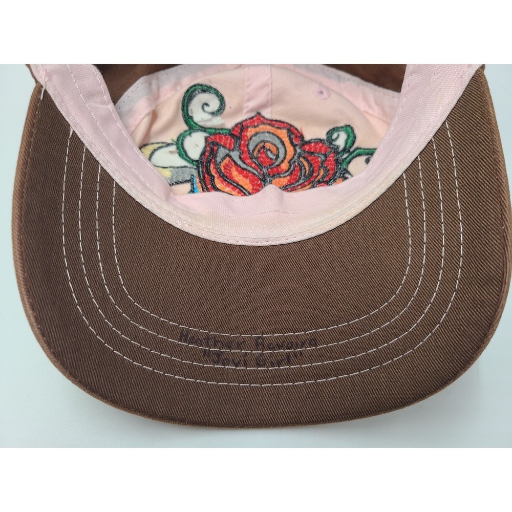 Women Bon Jovi Rose Adjustable Hat Cap Cotton Casual Rock Band Music Pink Brown - Picture 13 of 15